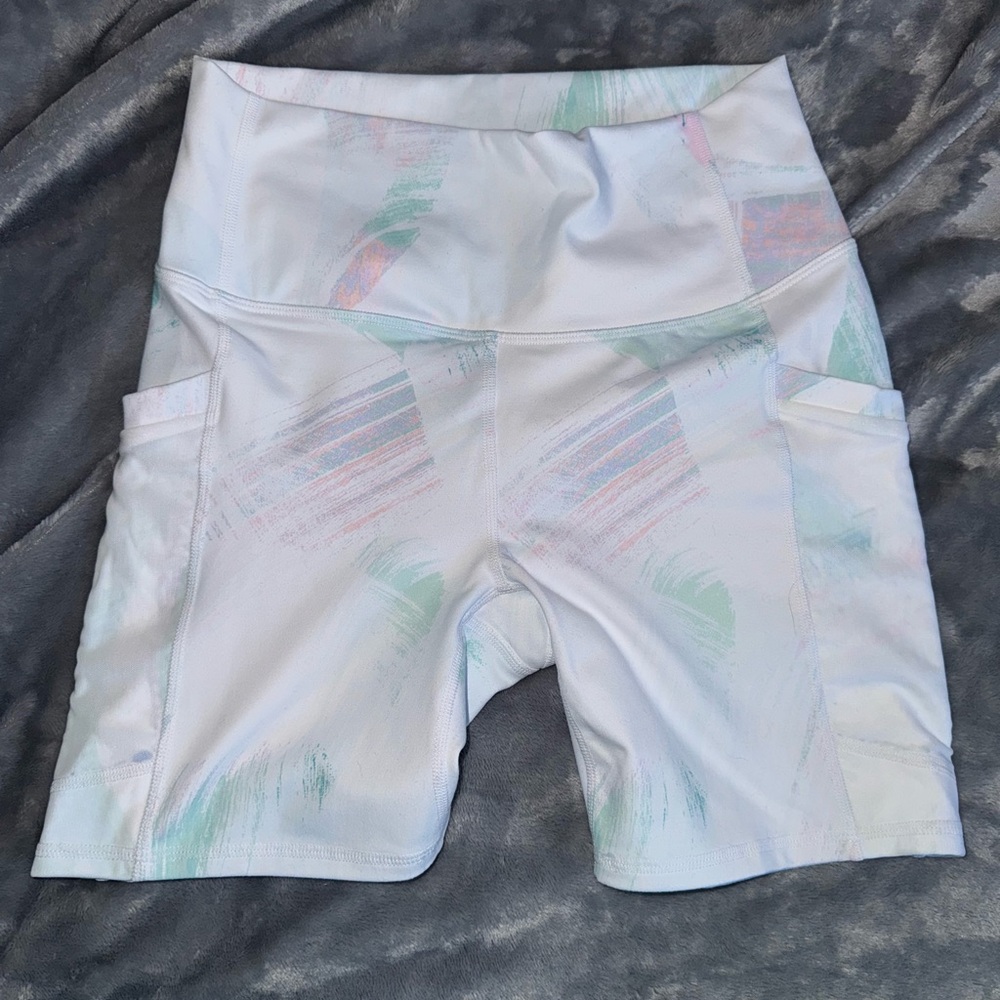 Fabletics White Bike Shorts